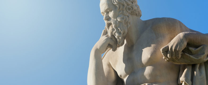 Classical Statue Of Greek Philosopher Socrates From Side